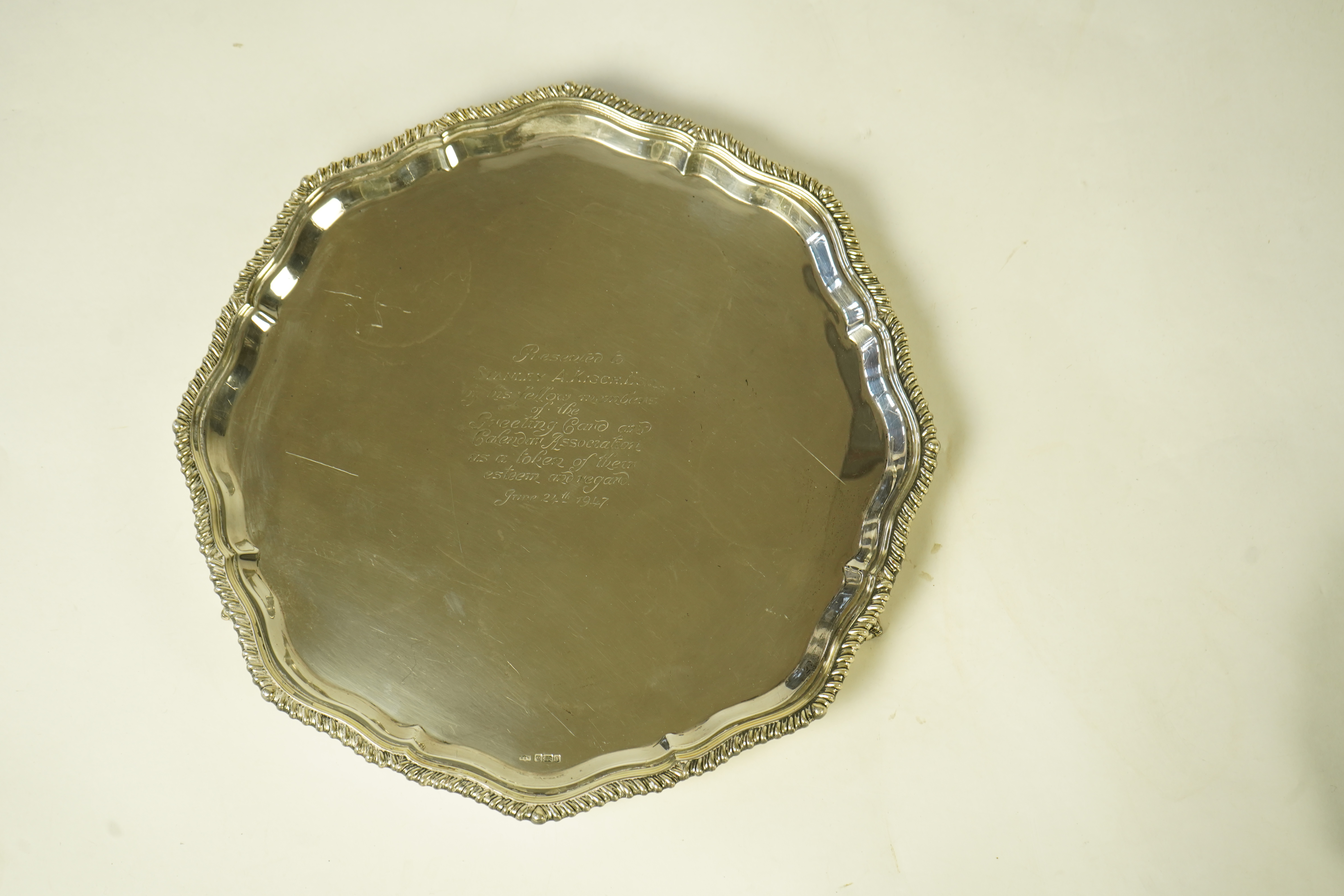 An Edwardian silver salver, by Mappin & Webb